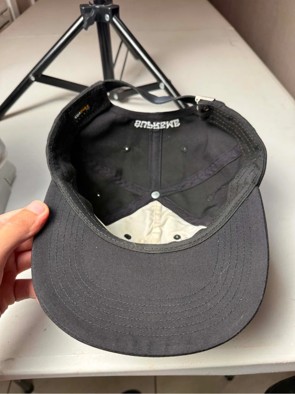 Supreme Cordura S Logo 6-Panel Black - FW18